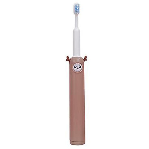 Brosse à dents électrique Universal Brosse à dents électrique pour enfants rechargeable USB (marron)