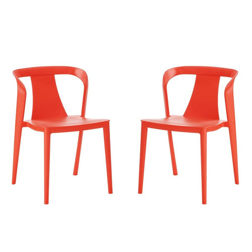 Vente-Unique - Lot de 2 chaises de jardin - Orange - VOLTERRA de MYLIA Vente-Unique  - Chaises de jardin