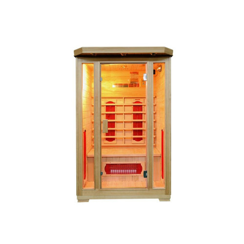 Saunas à chaleur infrarouge Vente-Unique Sauna Infrarouge 2 places Gamme prestige OSLO II - L120*P105*H190cm - 1750W