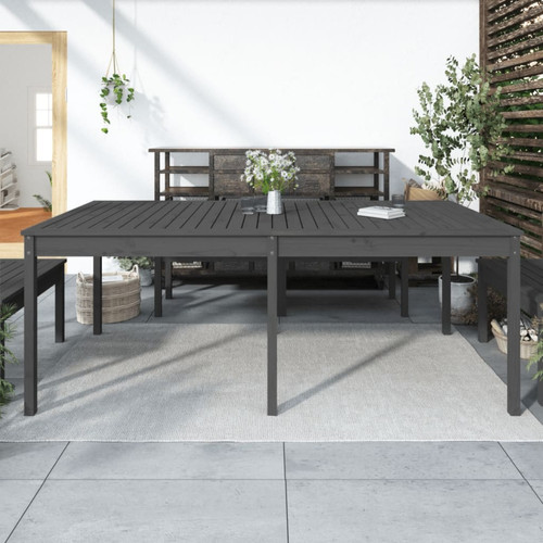 Tables de jardin Vidaxl vidaXL Table de jardin gris 203,5x100x76 cm bois massif de pin