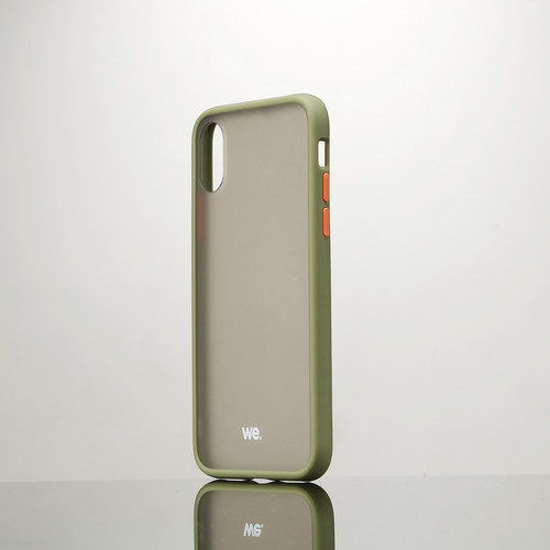 We - Coque caoutchouc WE pour smartphone Apple iPhone X/XS - Kaki Anti-choc, traitement anti-buée et anti-empreinte We  - Accessoire Smartphone