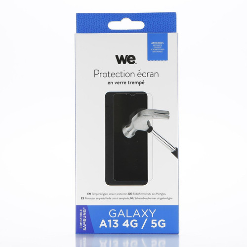 Coque, étui smartphone We WE Verre Trempé pour SAMSUNG GALAXY A13 4g / 5G] - Film Protection Ecran Anti-Rayures - Anti-Bulles d'Air - Ultra Résistant - Dureté 9H Glass