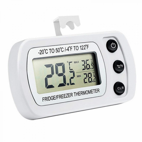 Thermomètre connecté Wewoo Thermomètre de congélateur blanc pour de réfrigérateur à écran LCD de 2 PCS Digital