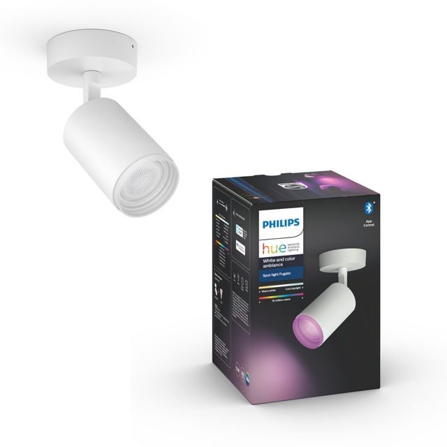Philips Hue - White & Color Ambiance FUGATO Spot 1x5.7W - Blanc Philips Hue - Eclairage connecté Philips Hue