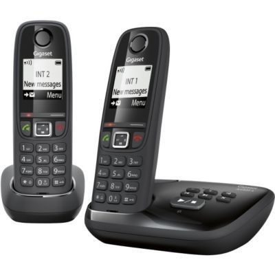 Gigaset - Téléphone sans fil GIGASET AS405A Duo Noir Gigaset - Téléphone fixe Duo
