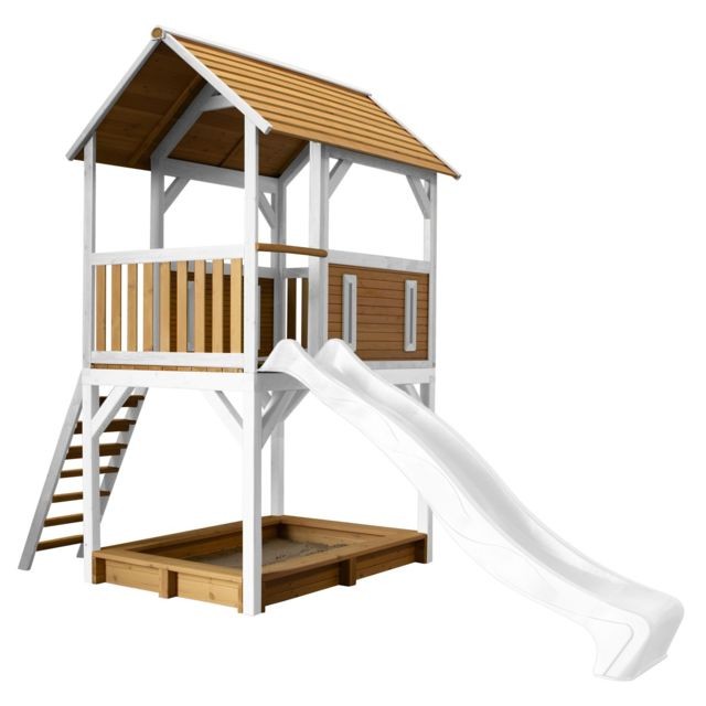 Axi - Pumba Play Tower marron/blanc - Toboggan Blanc Axi  - Jeux d'enfants