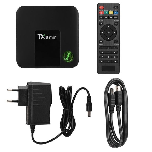marque generique - TX3 Mini Décodage vidéo IPTV HDTV Set TV Box H.265 pour Android 7.1 EU Plug 110-240V (1 + 8G) marque generique  - Passerelle Multimédia