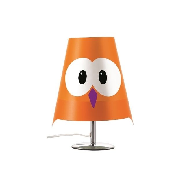 Guzzini - Lampe de table chouette -  eMy - Orange - Luminaire d'intérieur Lucignolo Guzzini  - Lampes à poser