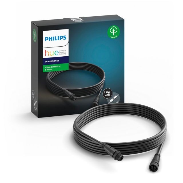 Philips Hue - Câble d'extension Extérieur 5m Philips Hue - Accessoires Philips Hue Maison connectée