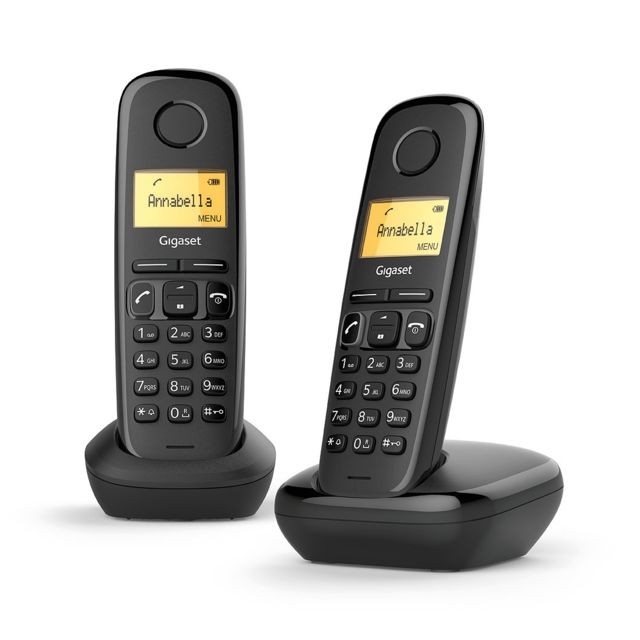 Gigaset - Téléphone sans fil duo dect noir - a170 duo noir - GIGASET Gigaset  - Téléphone fixe sans fil