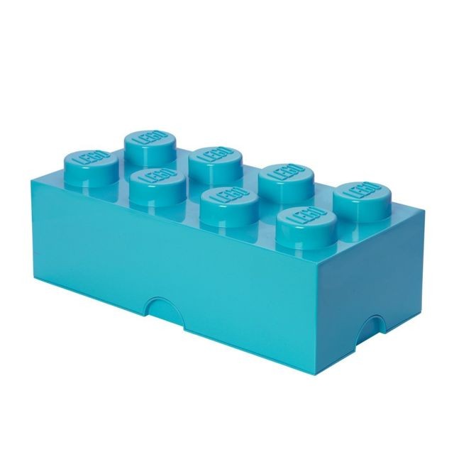 Boîte de rangement Lego Brique de rangement LEGO 8 plots, Boîte de rangement empilable, 12 l, turquoise