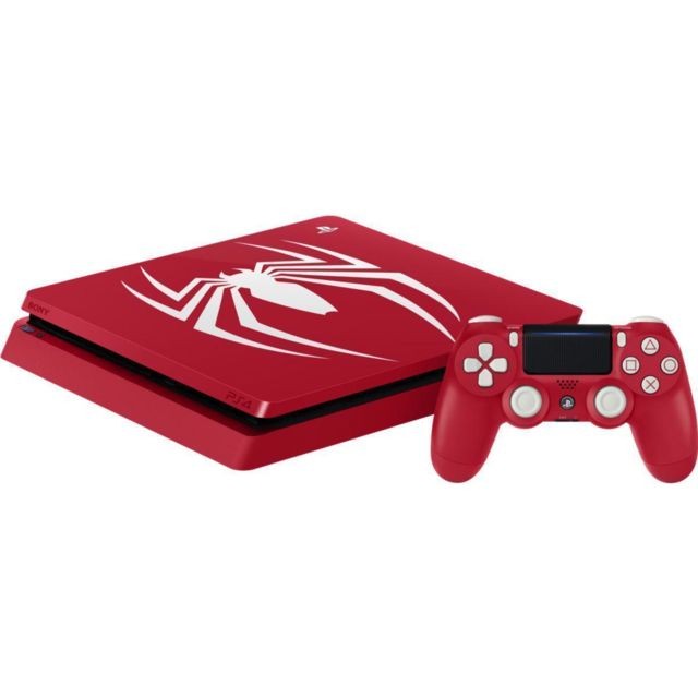 Console PS4 Sony Console Sony Playstation 4 Slim 1 To + Manette - Edition limitée Marvel's Spider-Man