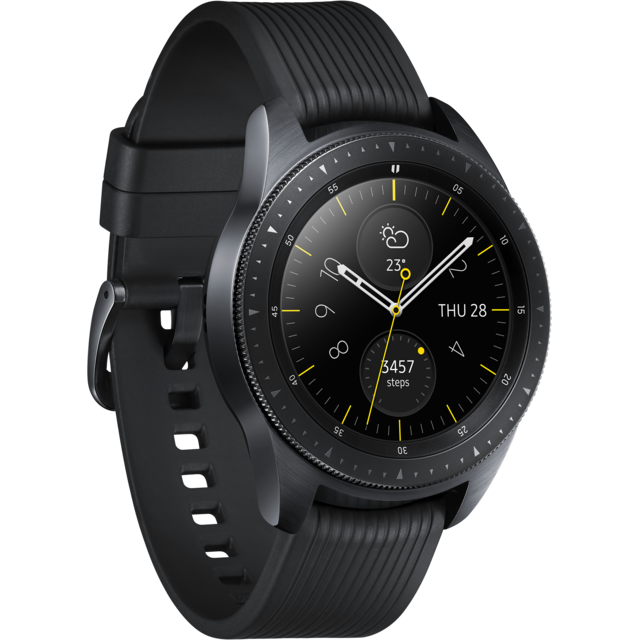 Samsung - Montre connectée Mixte Galaxy Watch SM-R810NZKAXEF - Bracelet Silicone Noir Carbone Samsung  - Samsung Galaxy Watch Objets connectés