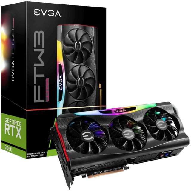 Evga - GeForce RTX 3090 FTW3 ULTRA GAMING - Triple Fan - 24Go Evga - Occasions Carte Graphique NVIDIA