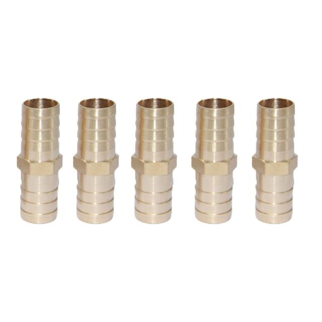 Tuyaux d'arrosage marque generique laiton barbelé tuyau tube tube pagode raccord coupleur connecteur 5 pcs 16mm-16mm