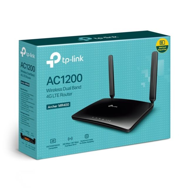 TP-LINK - Archer MR400 - Modem / Routeur 4G WiFi TP-LINK - Modem / Routeur / Points d'accès Pack reprise