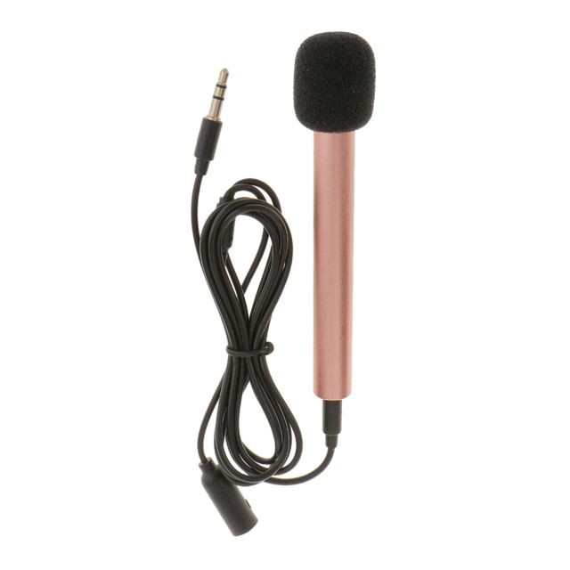 Microphone PC marque generique mini micro micro pour téléphone portable rose doré