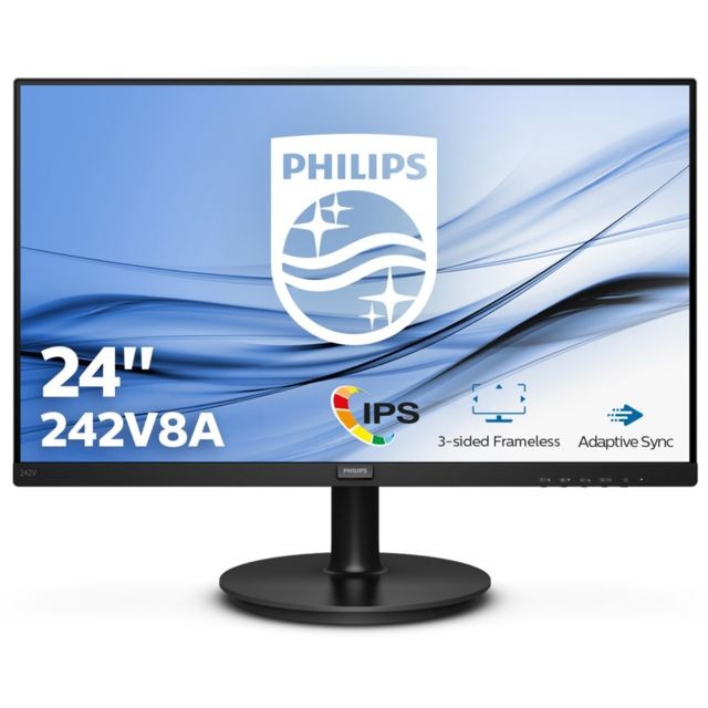 Philips - 23.8" LED 242V8A Philips - Moniteur PC Sans 3d