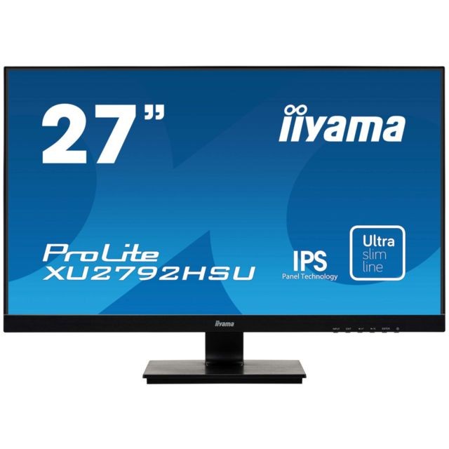 Iiyama - Moniteur IIYAMA 27"" dalleIPS LED 4K 3840x2160 Ultra Mince 300 cd/m² DVI HDMI Display PortUSB HUB x2 XU2792UHSU-B1 Iiyama - Moniteur PC 4 ms