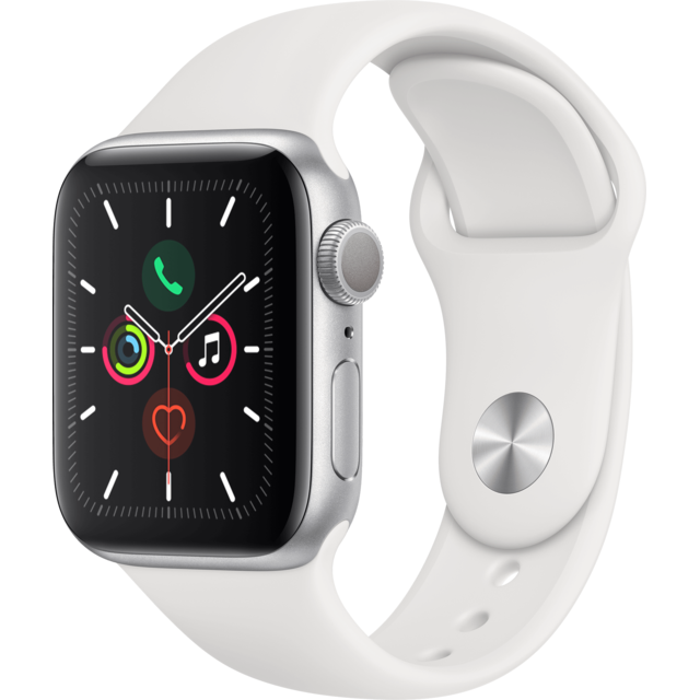 Apple - Watch 5 - 40 - Alu argent / Bracelet Sport Blanc Apple  - Occasions Apple Watch