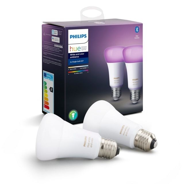Philips Hue - Lot de 2 ampoules connectées 10W E27 - White & Color Ambiance Philips Hue - French Days Philips Hue